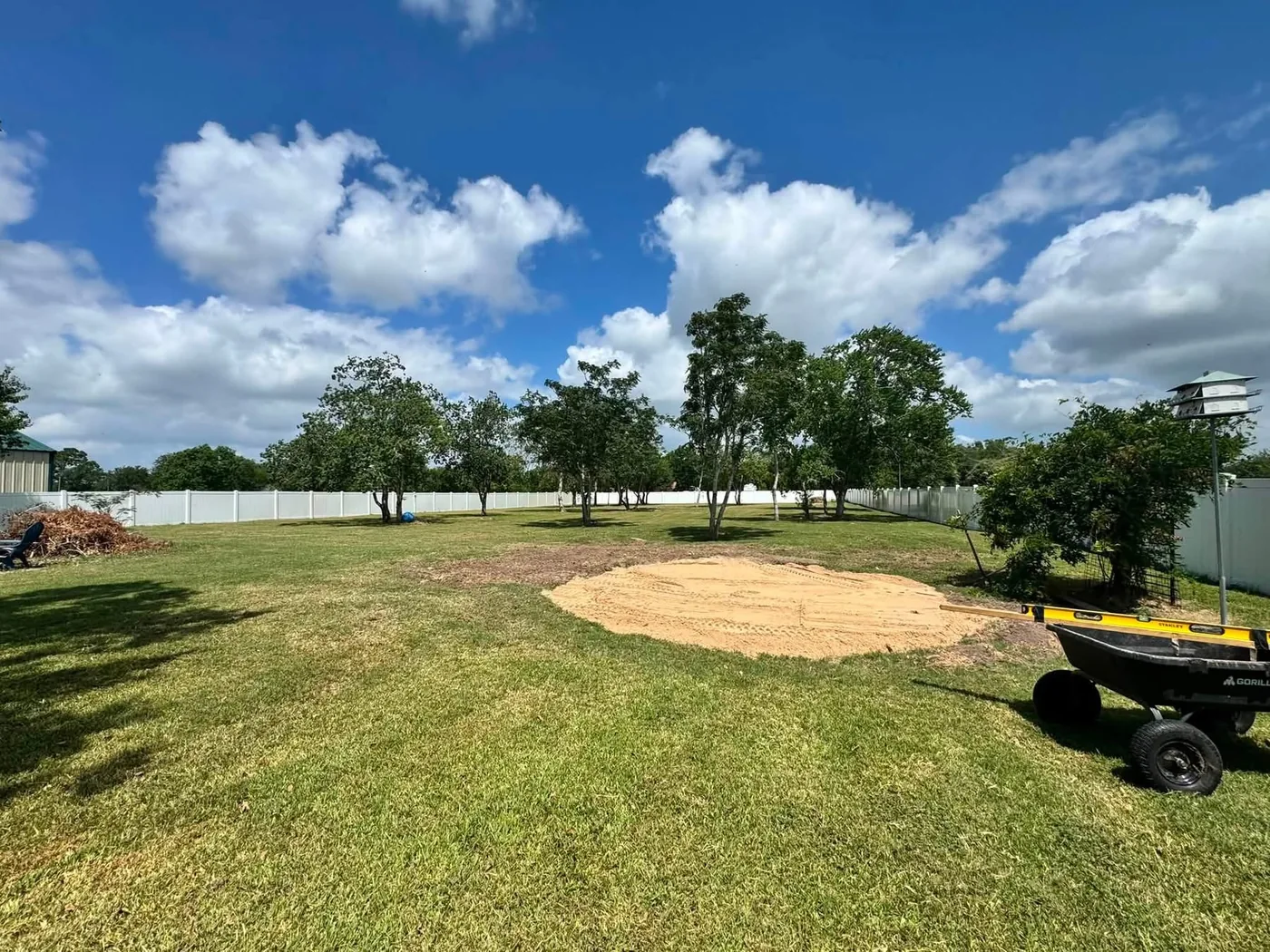 Sand pad preparation